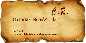 Chladek Renátó névjegykártya