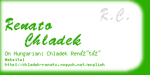 renato chladek business card